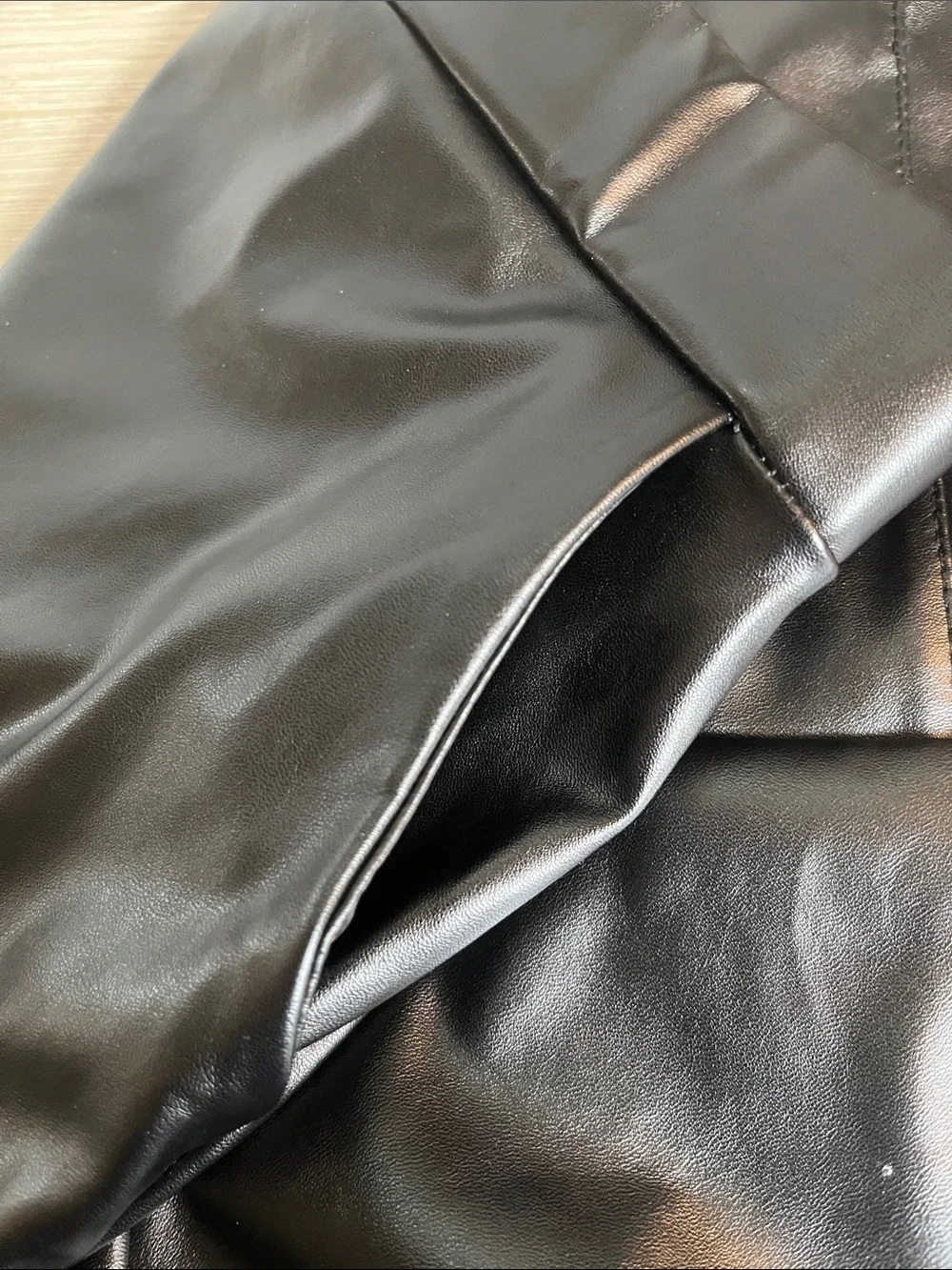 Classic Black Faux Leather Mini Skirt
